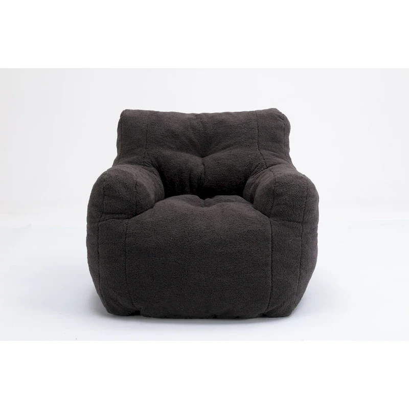Soft Tufted foam bean bag chair with Teddy fabric