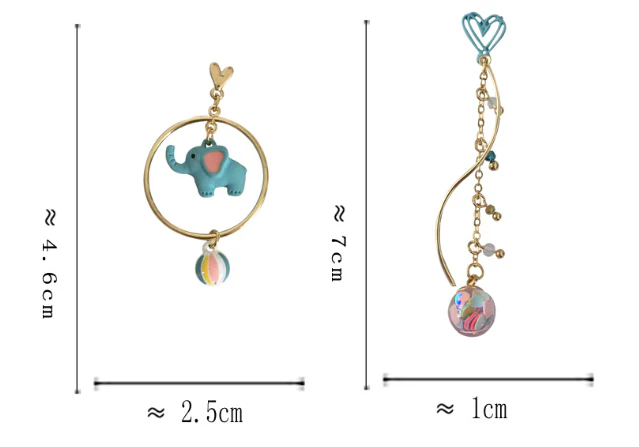 Luninana Clip-on Earrings - Little Happy Elephant Earrings YBY020