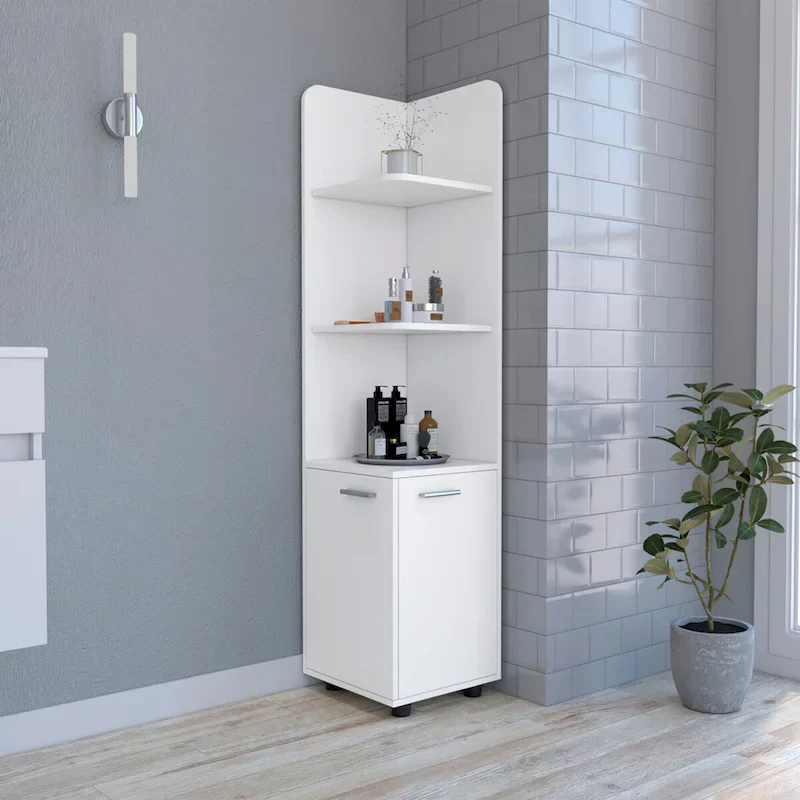 Freestanding cabinet  , One Drawer, White Finish,High quality and durable