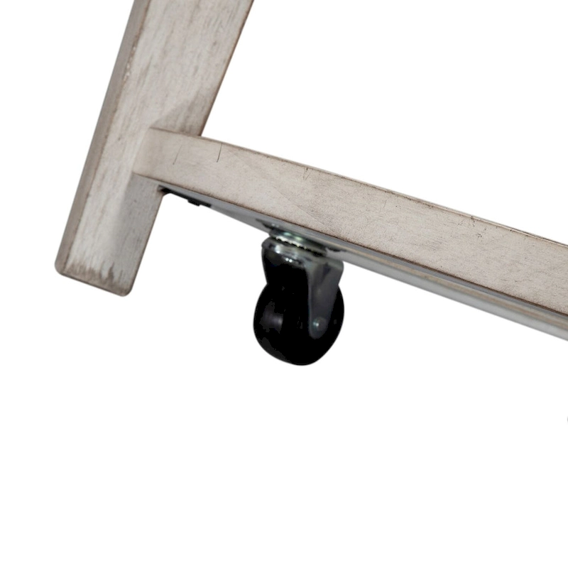 Heartland Antique White & Tobacco Round Ceiling Tile Cocktail Table