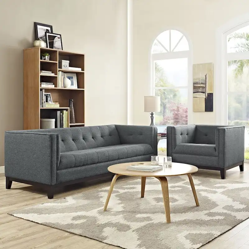 Serve Tufted 2-Piece Living Room Furniture Set