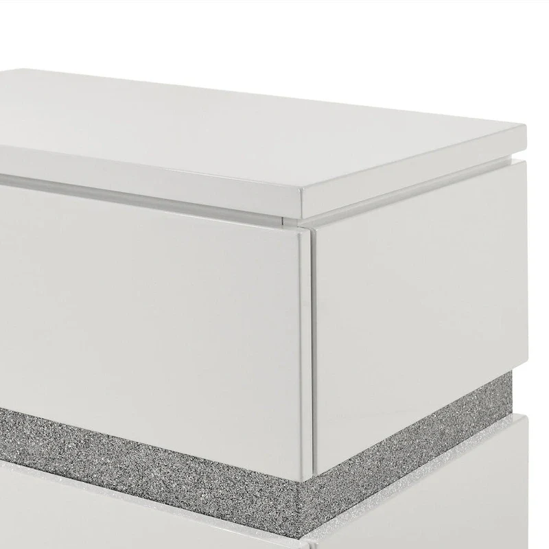 White 4-piece Bedroom Set with Nightstand