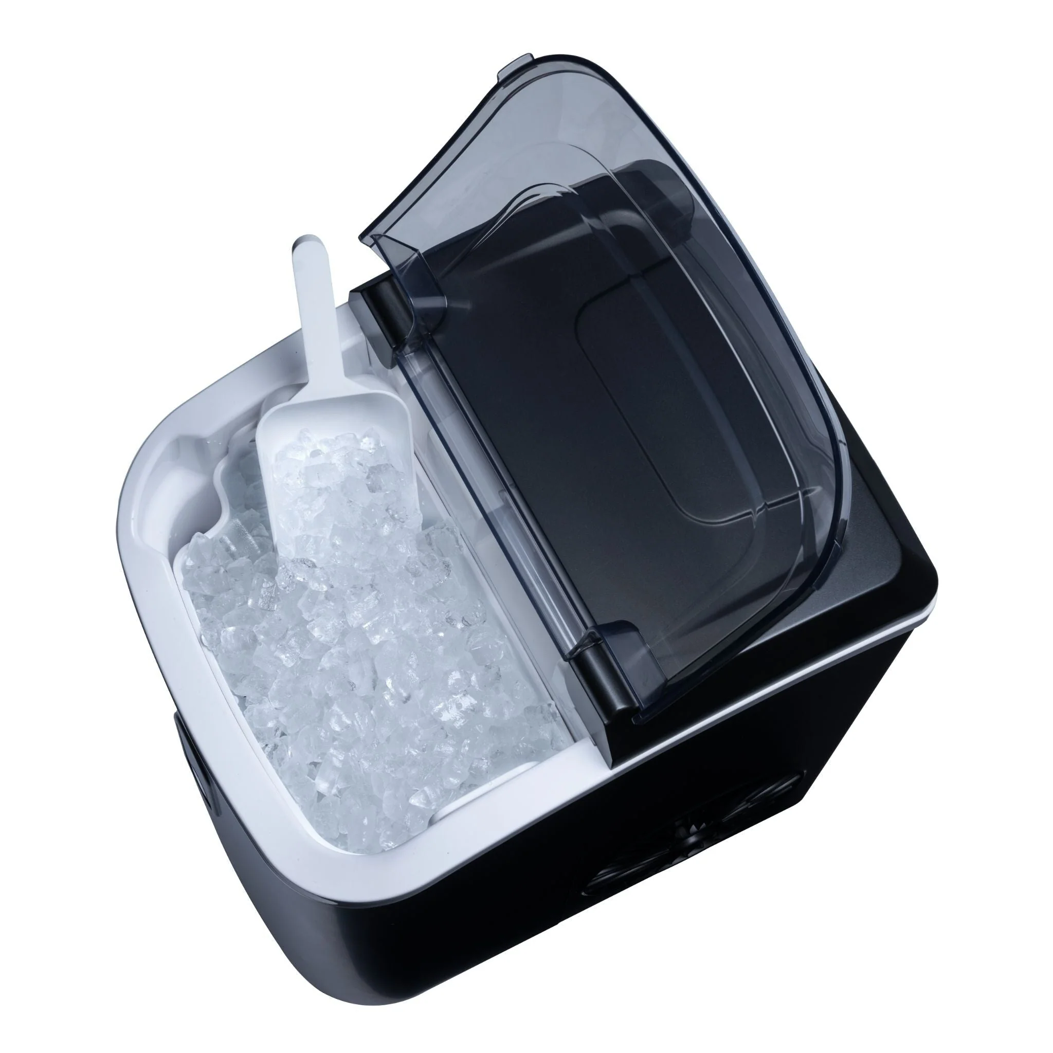 Newair 26 lbs. Countertop Nugget Ice Maker in Matte Black, Ice Viewing Window, Self-Cleaning Button, Easy-Pour Waterspout