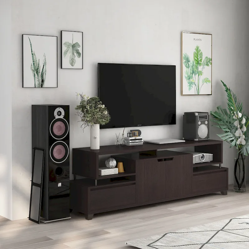 Alise Modern Cappuccino 70-inch Multi-functional Storage TV Console by Furniture of America