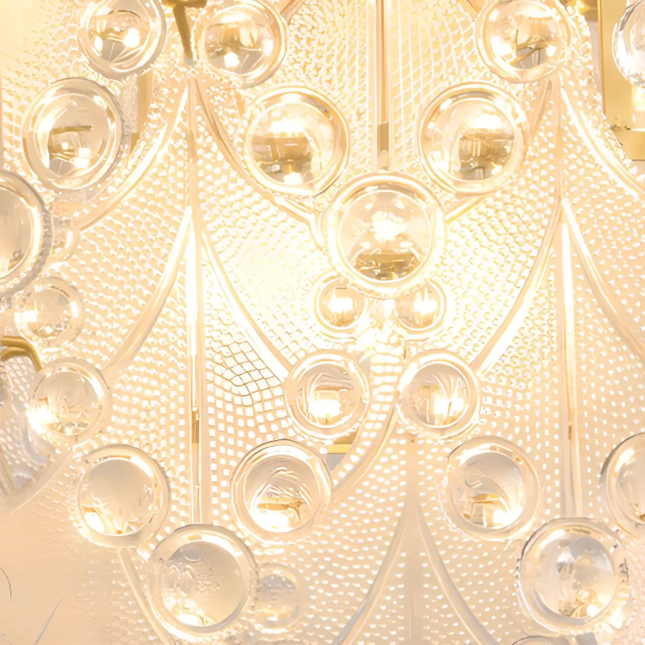Gold Crystal Beads Chandelier with Elegant Design