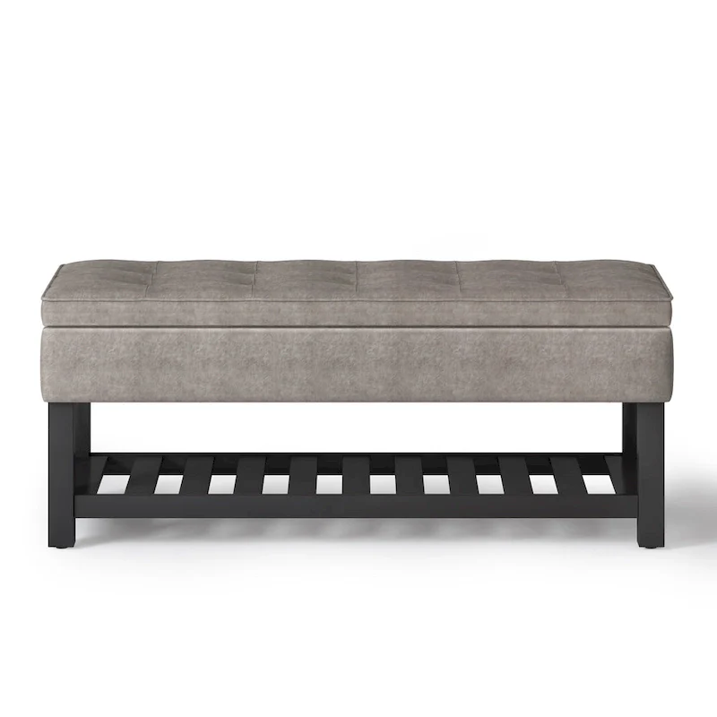 WYNDENHALL Essex 44 inch Wide Transitional Rectangle Ottoman Bench