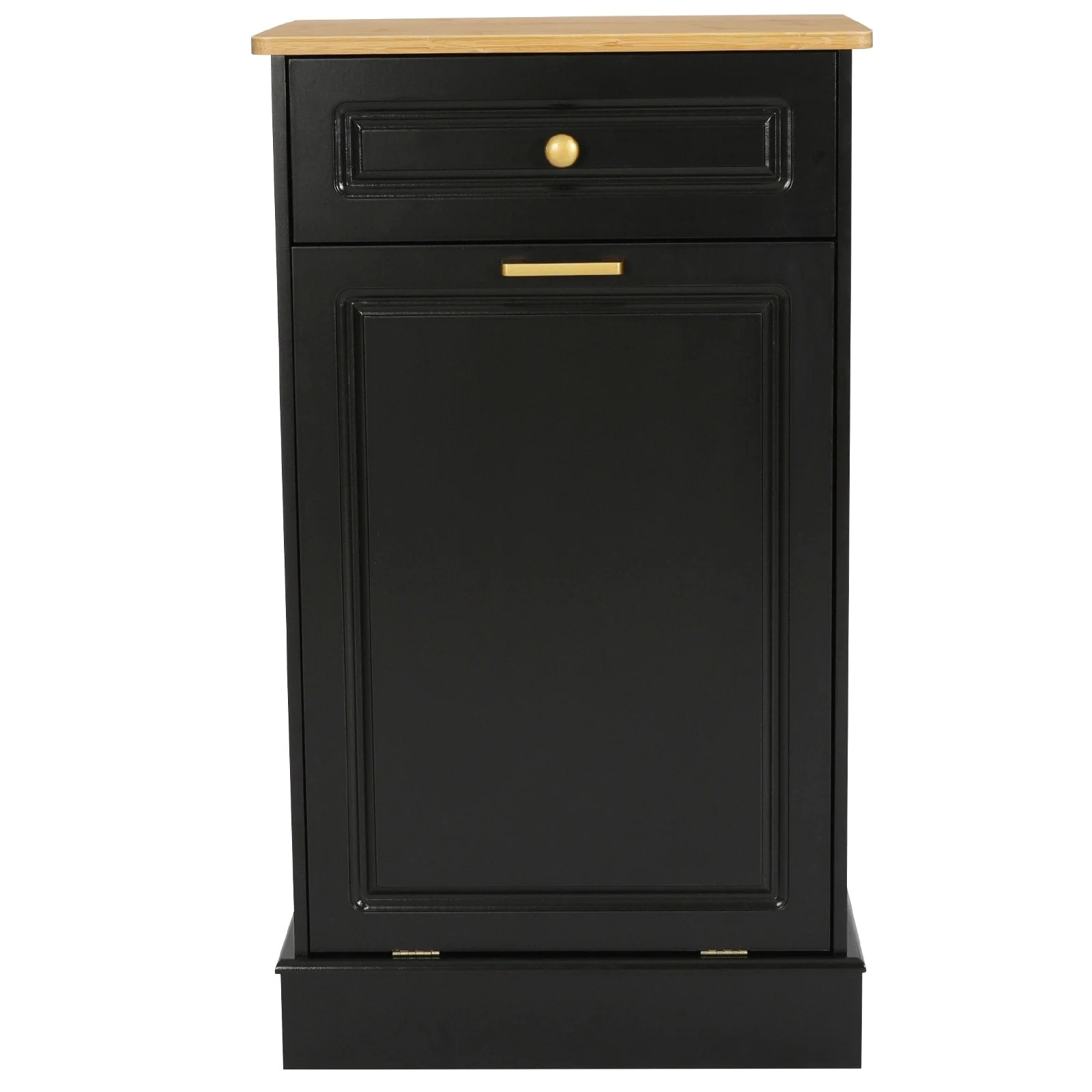 Kitchen Tilt Out Trash Cabinet Can Bin Storage Wooden Counter-top Waste Baskets with Drawer