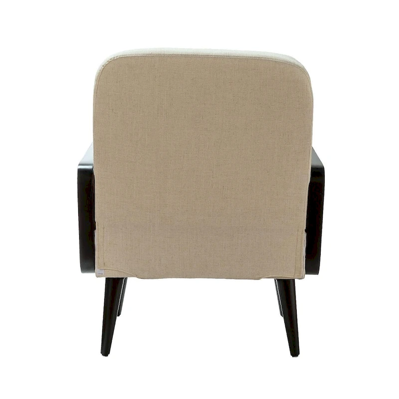Carmina Modern Bohemian Upholstered Accent Armchair with Wood Legs Set of 2 by HULALA HOME