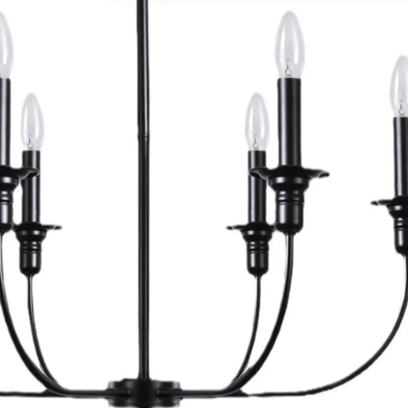 Industrial Black Chandeliers at Home with Adaptable Height