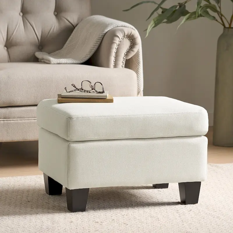 Rosella Fabric Ottoman by Christopher Knight Home
