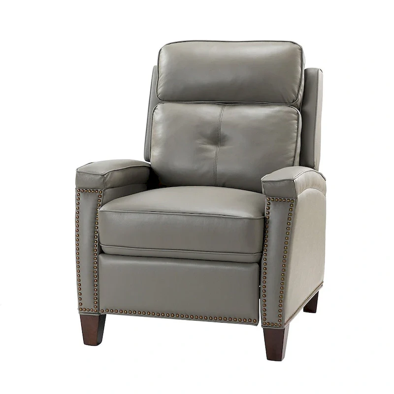 Gaspar Mid-Century  Pushback Recliner with Nailhead Trim by