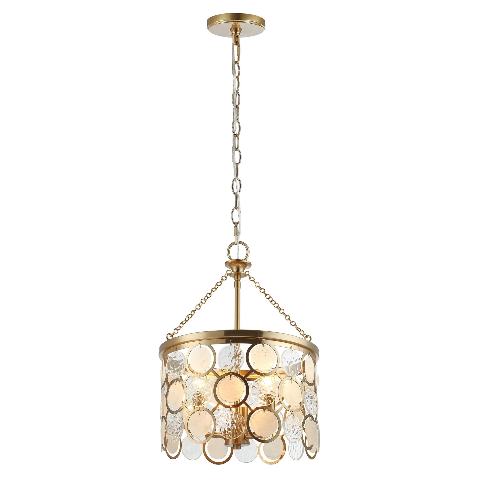 Estelle 18 Modern Chic 3-Light Crystal Pendant Chandelier