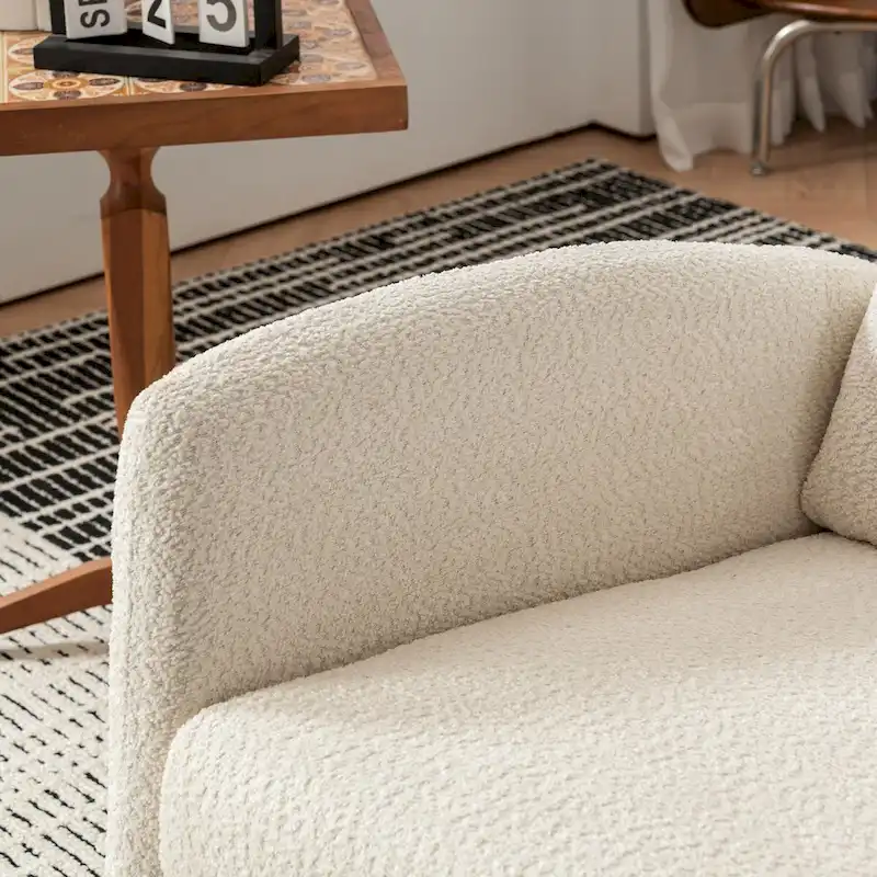 Accent Rocking Chair with Footrest High Back