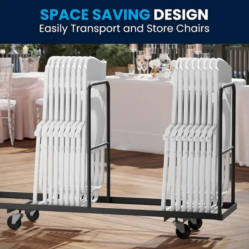 2 Pack 500 lb. Capacity Heavy Duty Plastic Folding Chair