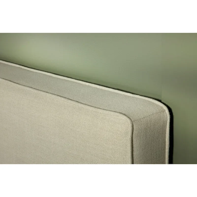 Sand Upholstered Headboard with Self-Welt Details
