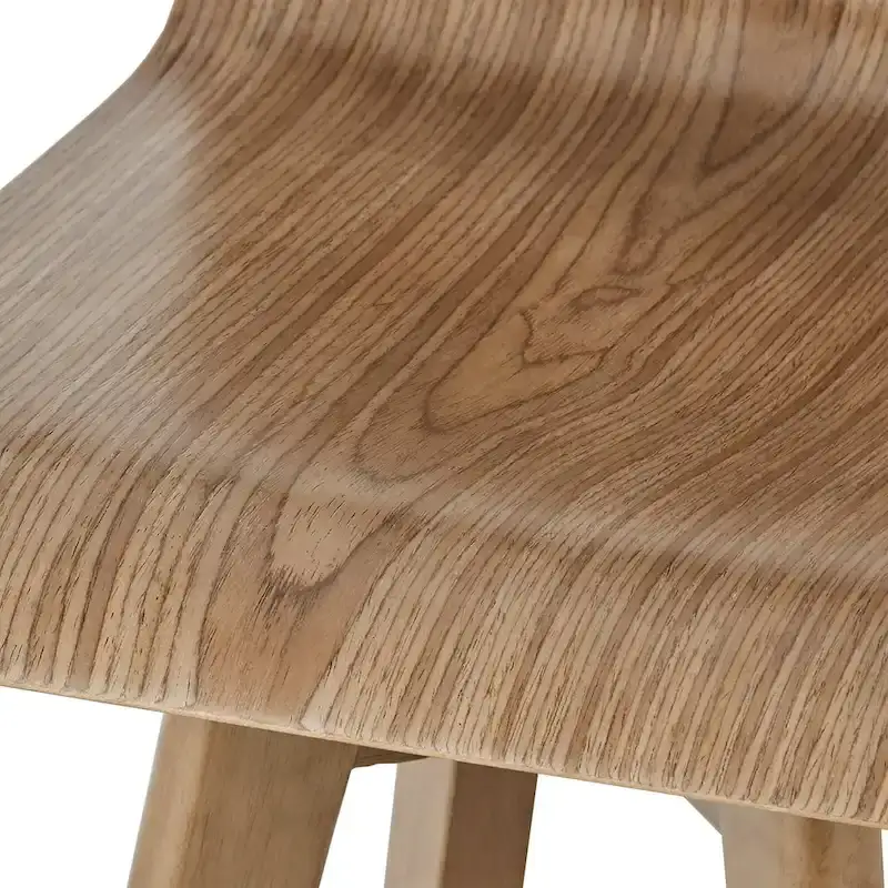 Ellery Mid-Century Modern Swivel Wood Stool (Set of 2) iNSPIRE Q Modern