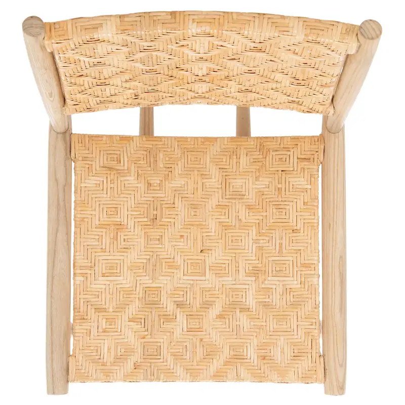 Nadine Coastal Rattan Dining Room Chair (Set of 2) - 24.8 x 19.6 L x 15.7 H - 25Wx20Dx35H