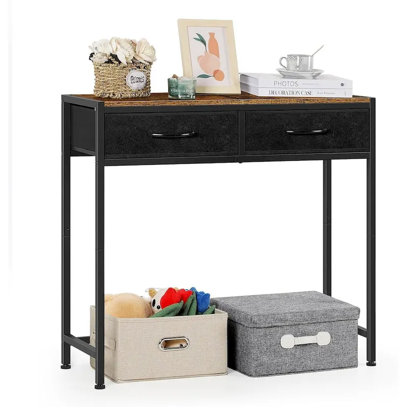 33.5 Modern Narrow Console Table with Drawers