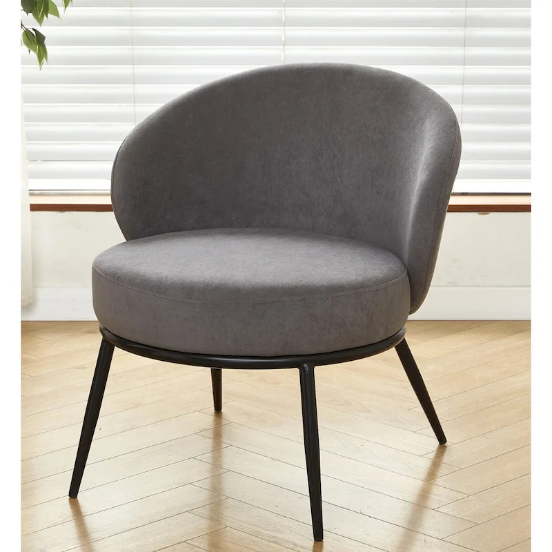 Mid Century Velvet Upholstered Living Room Accent Chair