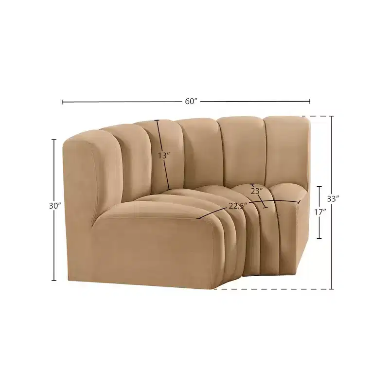Meridian Furniture,Arc Velvet Modular Sofa