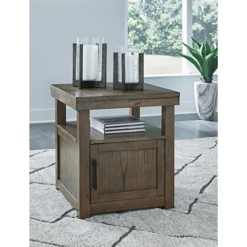 Signature Design by Ashley Boardernest Brown End Table - 24W x 26D x 26.63H