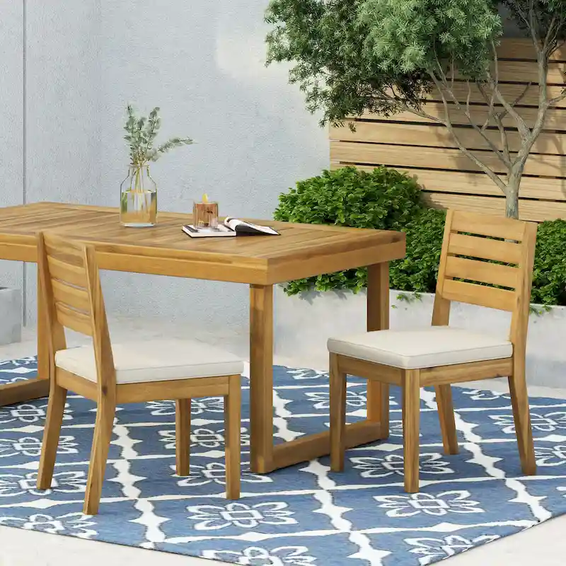 Outdoor Armless Dining Chair (Set of 2)