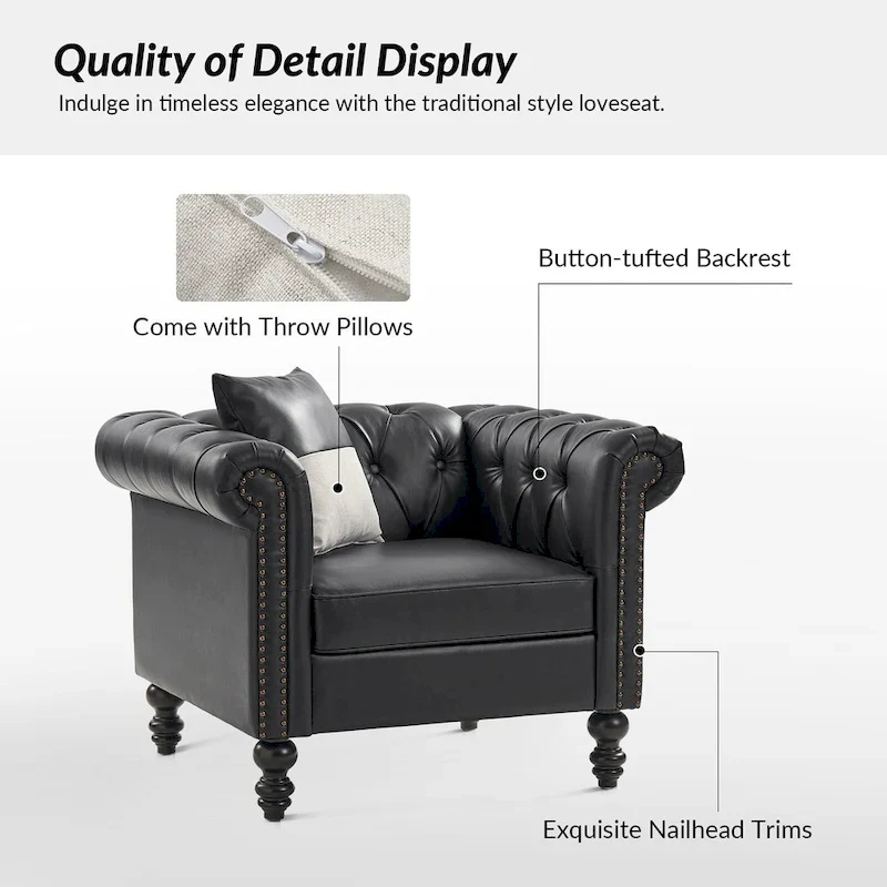 Faustina Traditional Upholstered Armchair with Solid Wood Legs by HULALA HOME