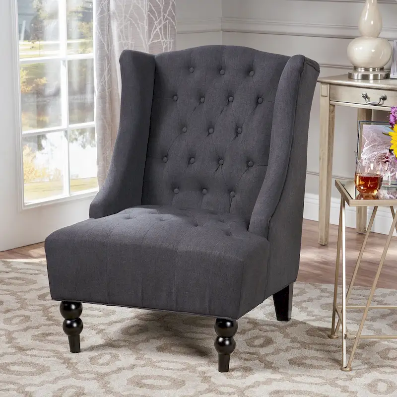 Christopher Knight Home Toddman Tufted High-Back Club Chair - 27.25 L x 33.75 W x 38.50 H