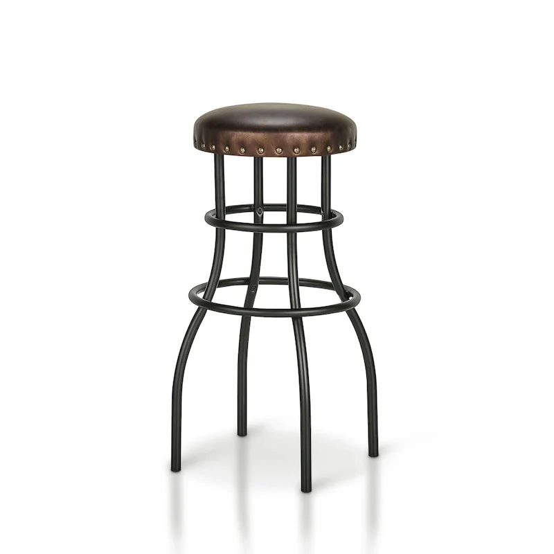 Vigo Rustic Bronze Metal Counter Height Barstool by Furniture of America