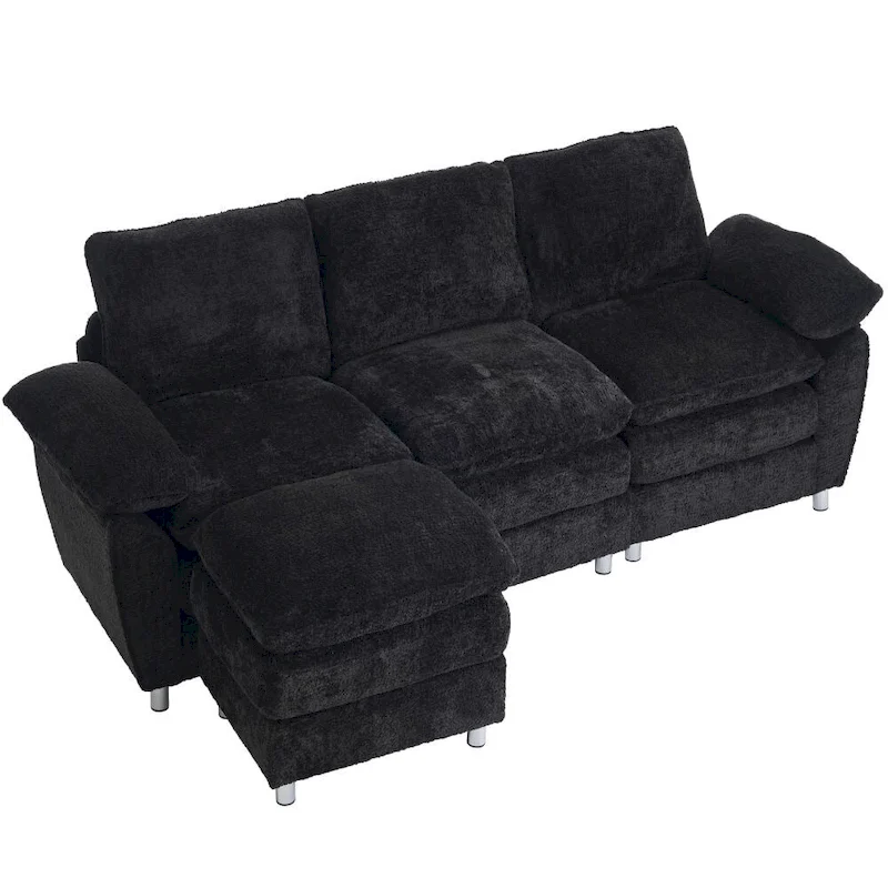 Modern Deep 3-Seat Sofa Couch