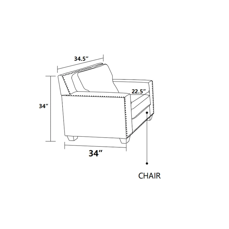 Gliden Modern Linen Fabric Sofa with Solid Wood Frame