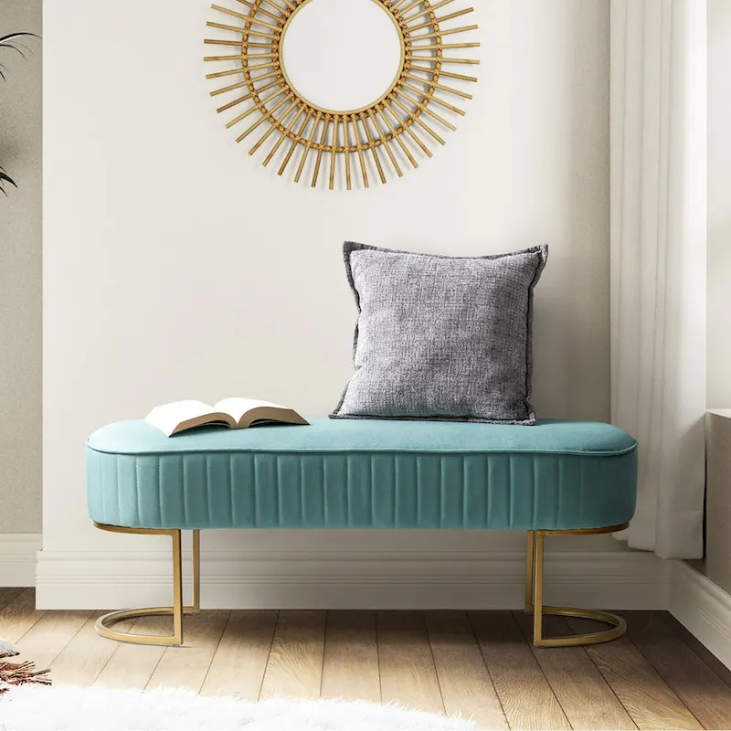 Justo 48 Wide Bench with Metal Base