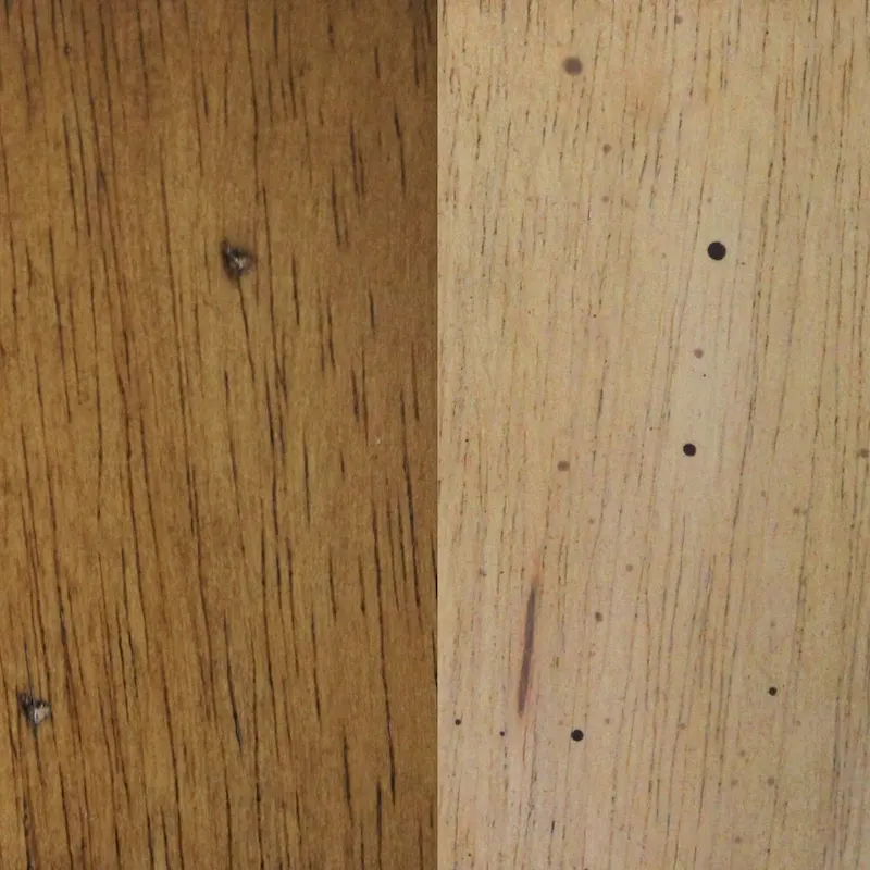 Brook Distressed Two Tone Light Creamy Wheat with Warm Pecan Brown Side Chair (Set of 2) - 23L x 18.5W x 38H