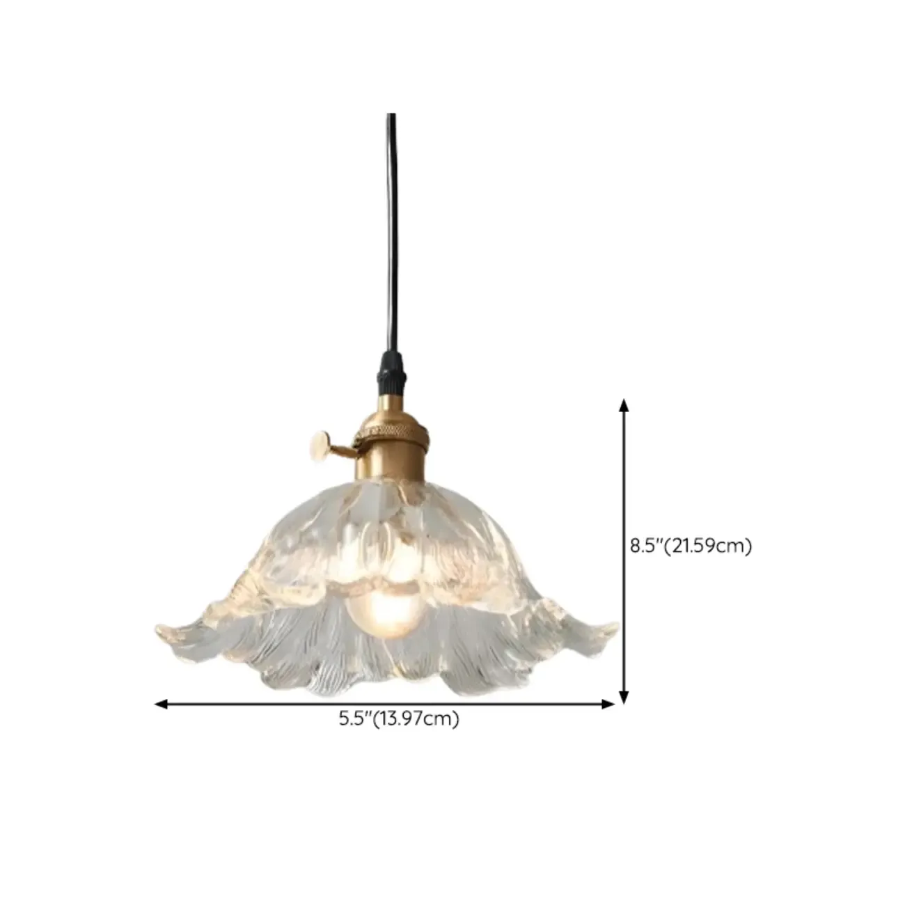 Modern Mini Clear Glass Flower Kitchen Pendant Lighting