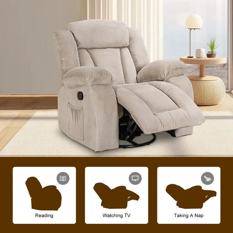 Rocker and Swivel Upholstered Recliner