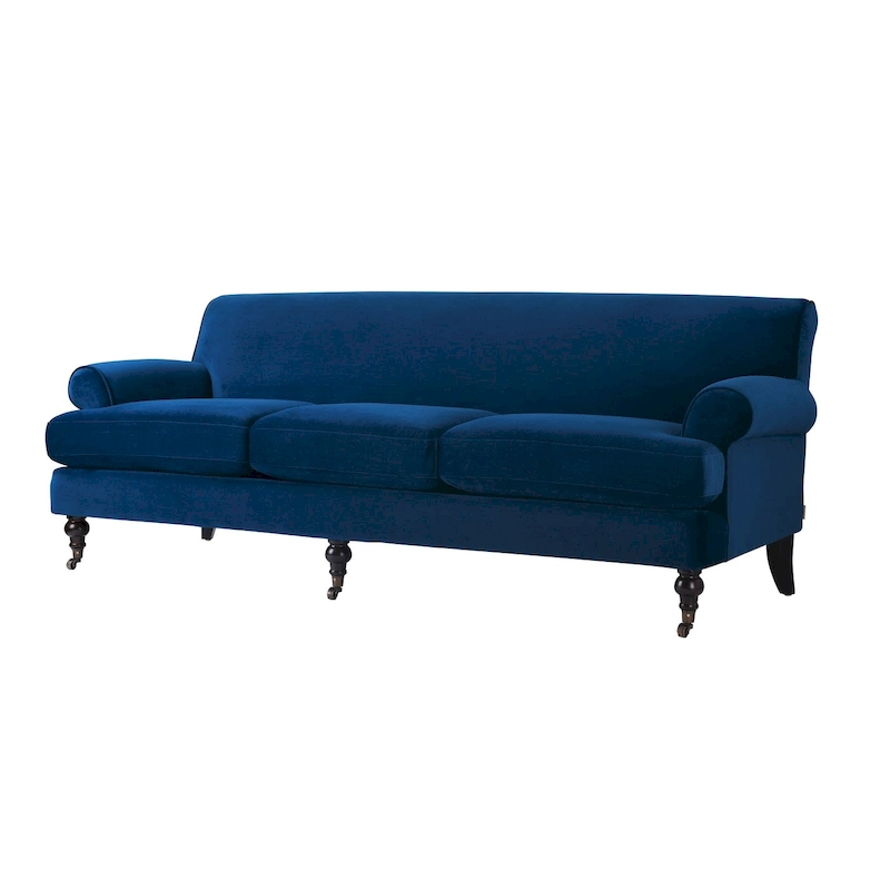 Alana Lawson 88 Inch Living Room Sofa  Three Cushion Couch with Rolled Arms and Tight Back  Minimal Assembly Required