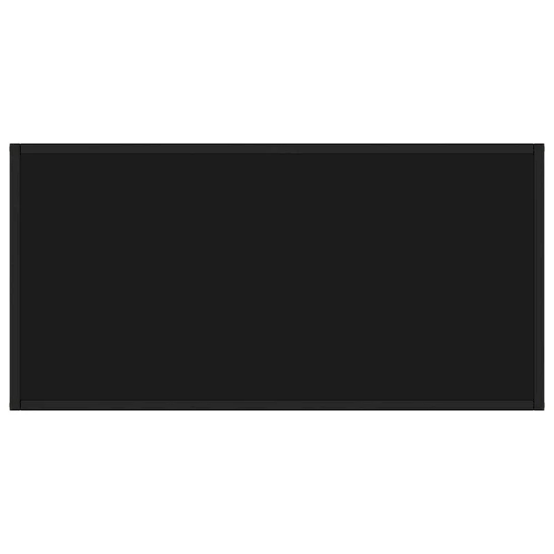 vidaXL Coffee Table Black with Black Glass 39.4x19.7x13.8 - 39.4 x 19.7 x 13.8