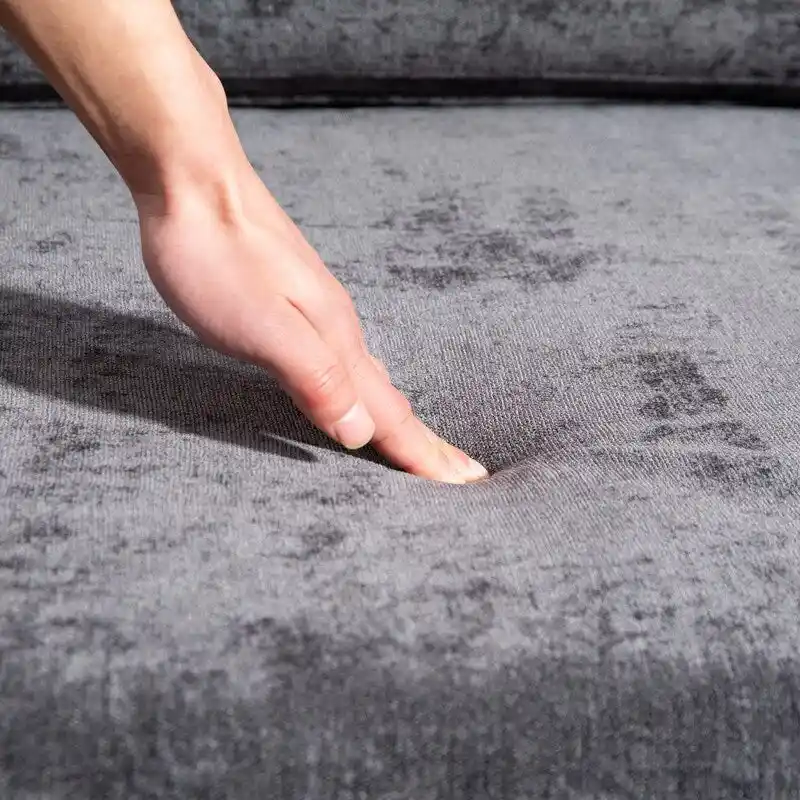 111.42  Chenille Upholstered Three Seater Sofa