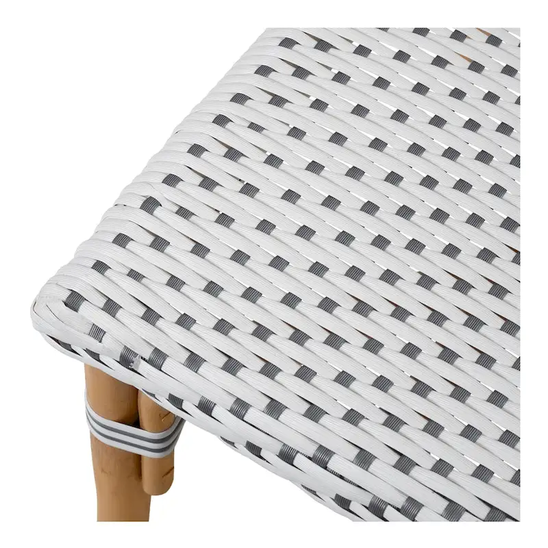 All-Weather Rattan Bistro Chair with Rounded Back