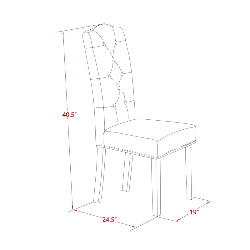 East West Furniture Dinette Set- a Dining Table and Gray Linen Fabric Parsons Chairs, Off-White(Pieces Options)
