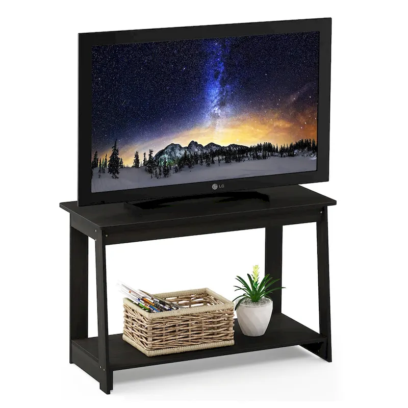 Compact TV Stand with Bottom Shelf