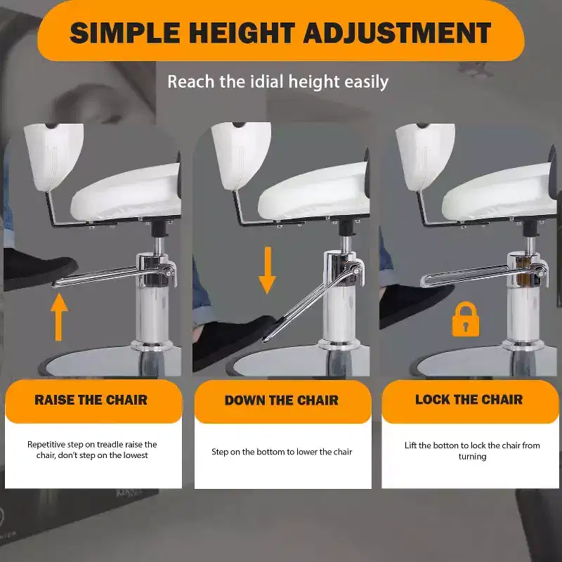 BestMassage Barber Chair Hair Salon Chair with Hydraulic Pump 360 Degrees Swivel
