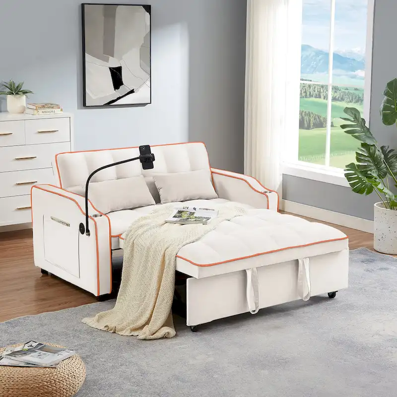 Modern sofa sofa sofa velvet pull-out bed
