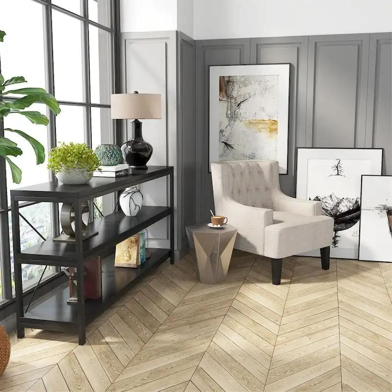 Sofa Console Table, 3 Tiers TV Console Stand, Entryway Table