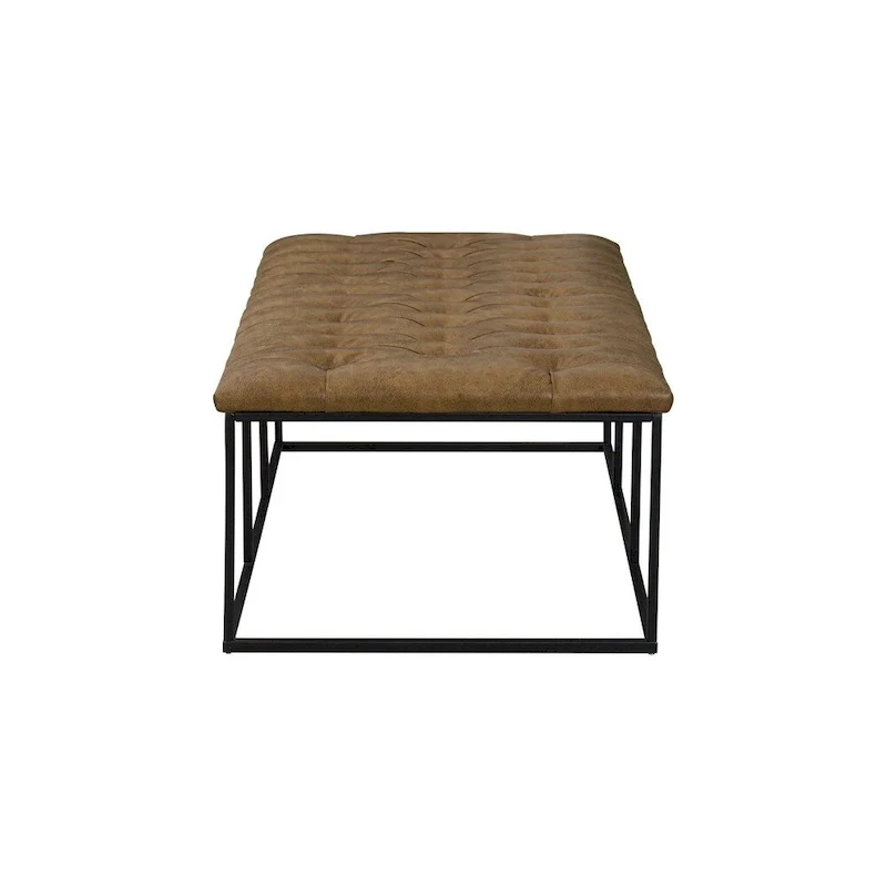 Light Brown Tufted Footstool