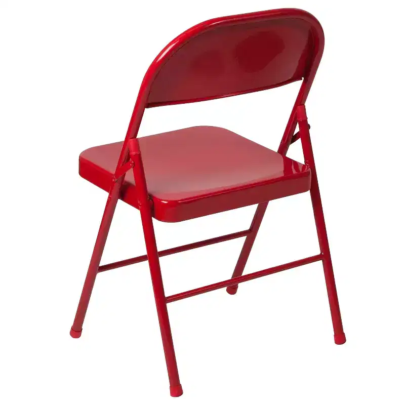 Flash Furniture 4 Pack HERCULES Series Double Braced Metal Folding Chair