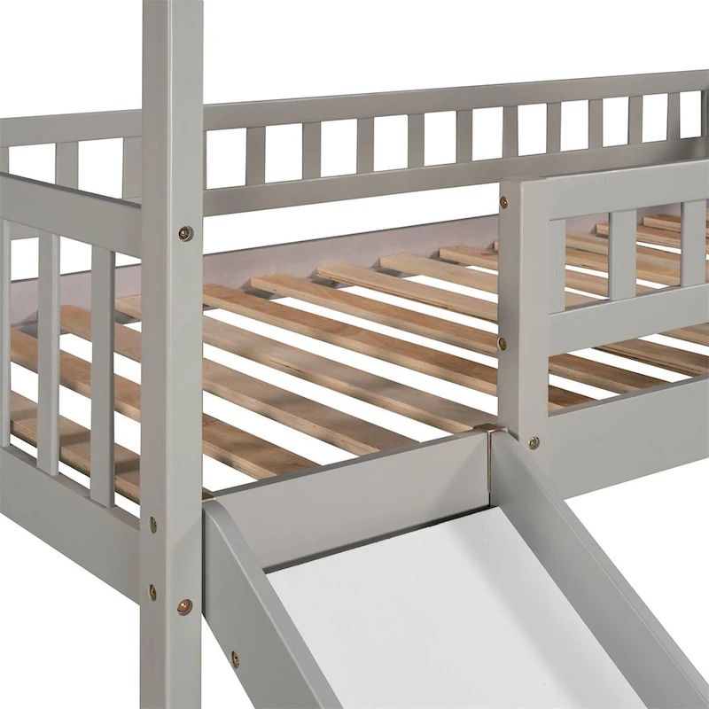 Merax Twin House Bed Loft Bed with Two Drawers and Slide