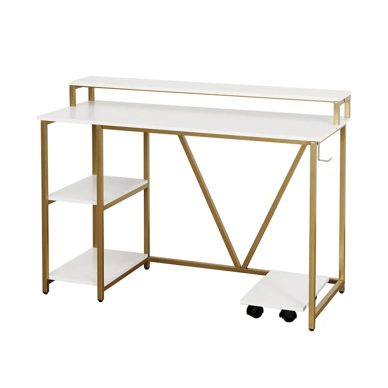 Industrial Writing Desk, Gold