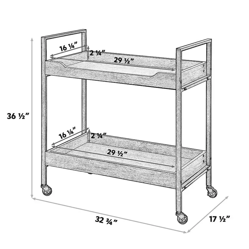 36.6 Height Bar Cart