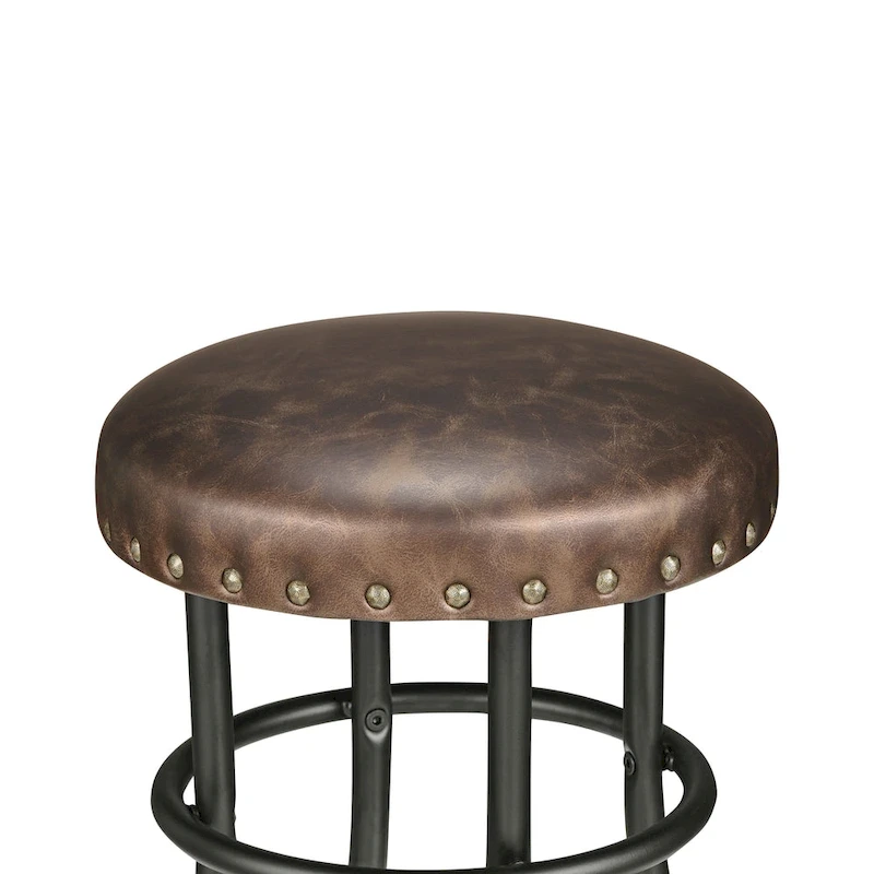 Vigo Rustic Bronze Metal Counter Height Barstool by Furniture of America